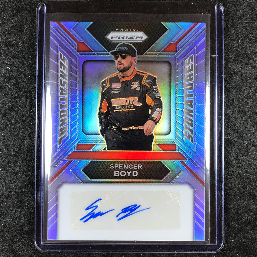 2024 Prizm NASCAR Racing SPENCER BOYD Sensational Signatures Auto Silver #SBD