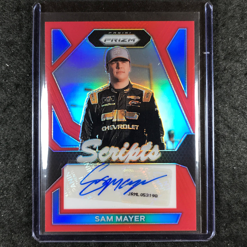 2024 Prizm NASCAR Racing SAM MAYER Scripts Auto Red 20/99