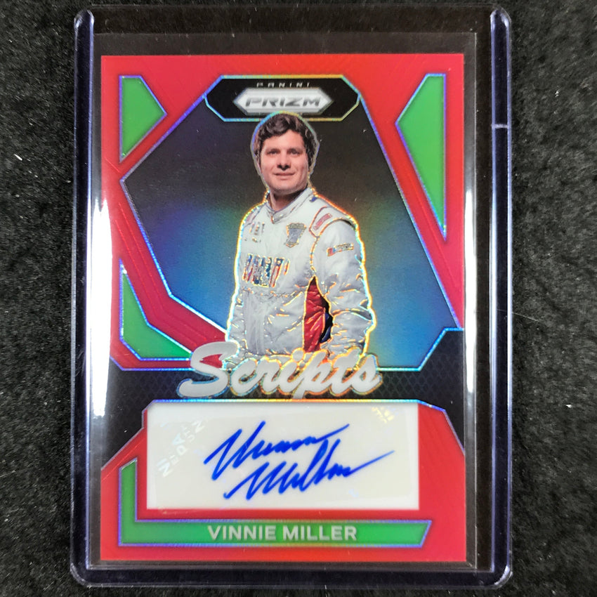 2024 Prizm NASCAR Racing VINNIE MILLER Scripts Auto Red 25/99