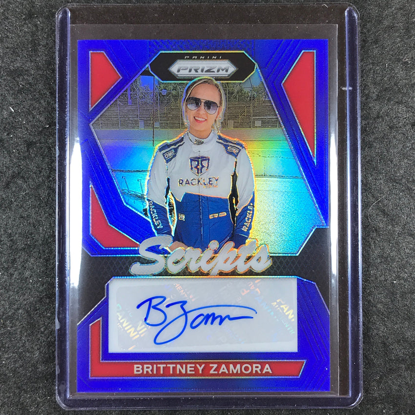 2024 Prizm NASCAR Racing BRITTNEY ZAMORA Scripts Auto Blue 27/49