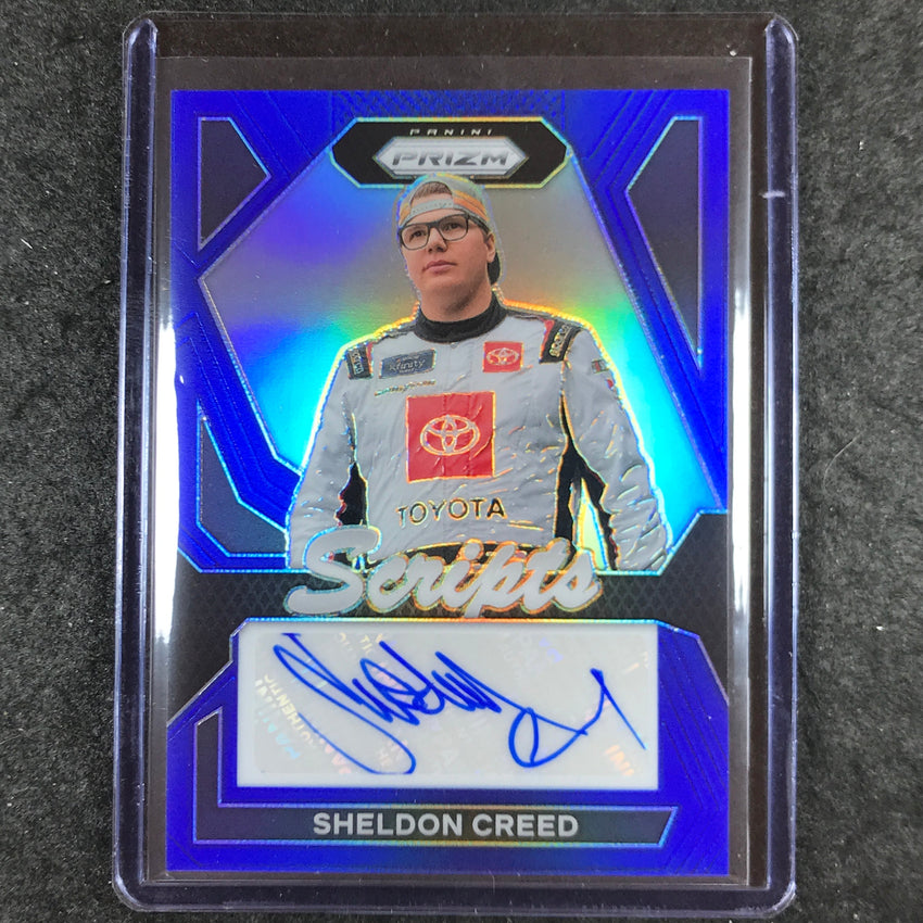 2024 Prizm NASCAR Racing SHELDON CREED Scripts Auto Blue 48/49