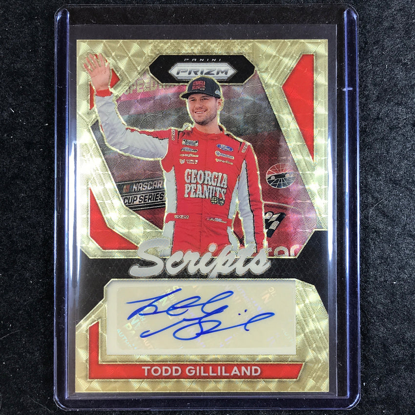 2024 Prizm NASCAR Racing TODD GILLILAND Scripts Auto Gold Vinyl 1/1