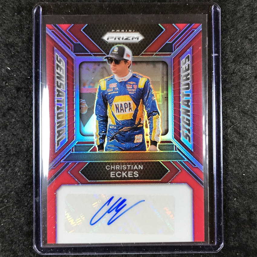 2024 Prizm NASCAR Racing CHRISTIAN ECKES Sensational Signatures Auto Red 77/99