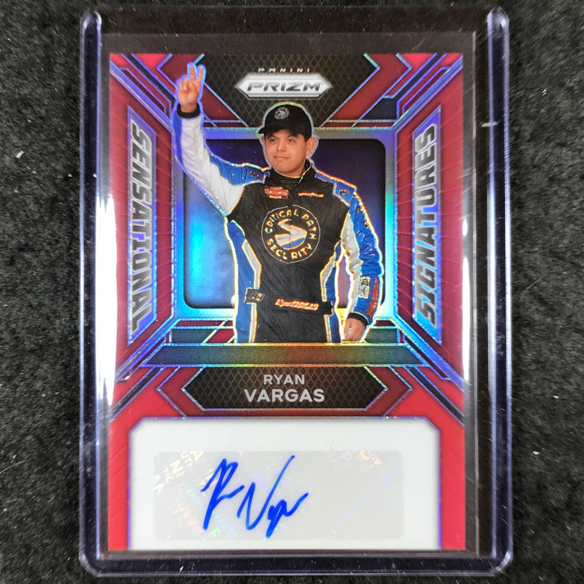 2024 Prizm NASCAR Racing RYAN VARGAS Sensational Signatures Auto Red 83/99