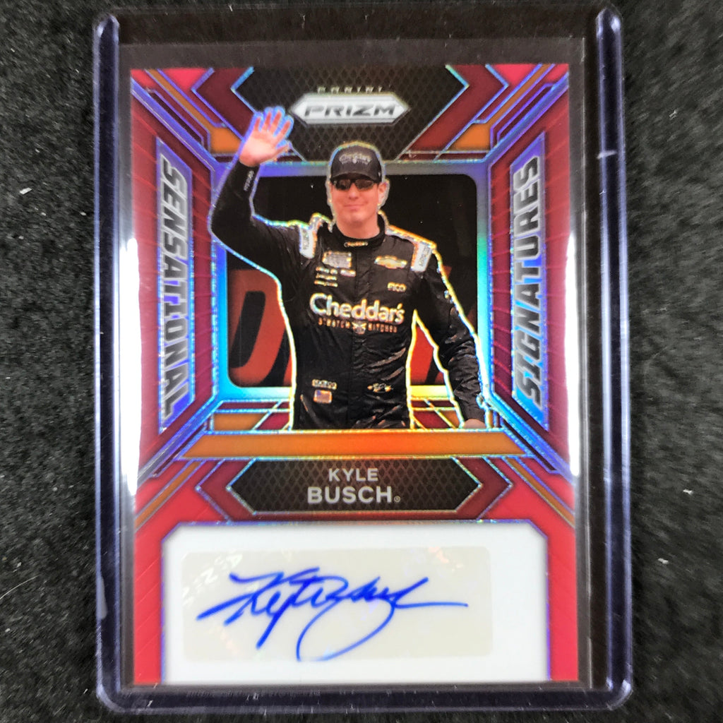 2024 Prizm NASCAR Racing KYLE BUSCH Sensational Signatures Auto Red 19 ...