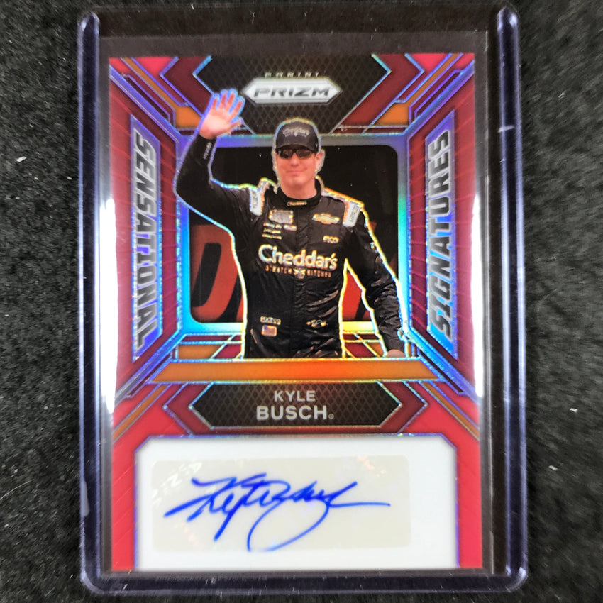 2024 Prizm NASCAR Racing KYLE BUSCH Sensational Signatures Auto Red 19/49