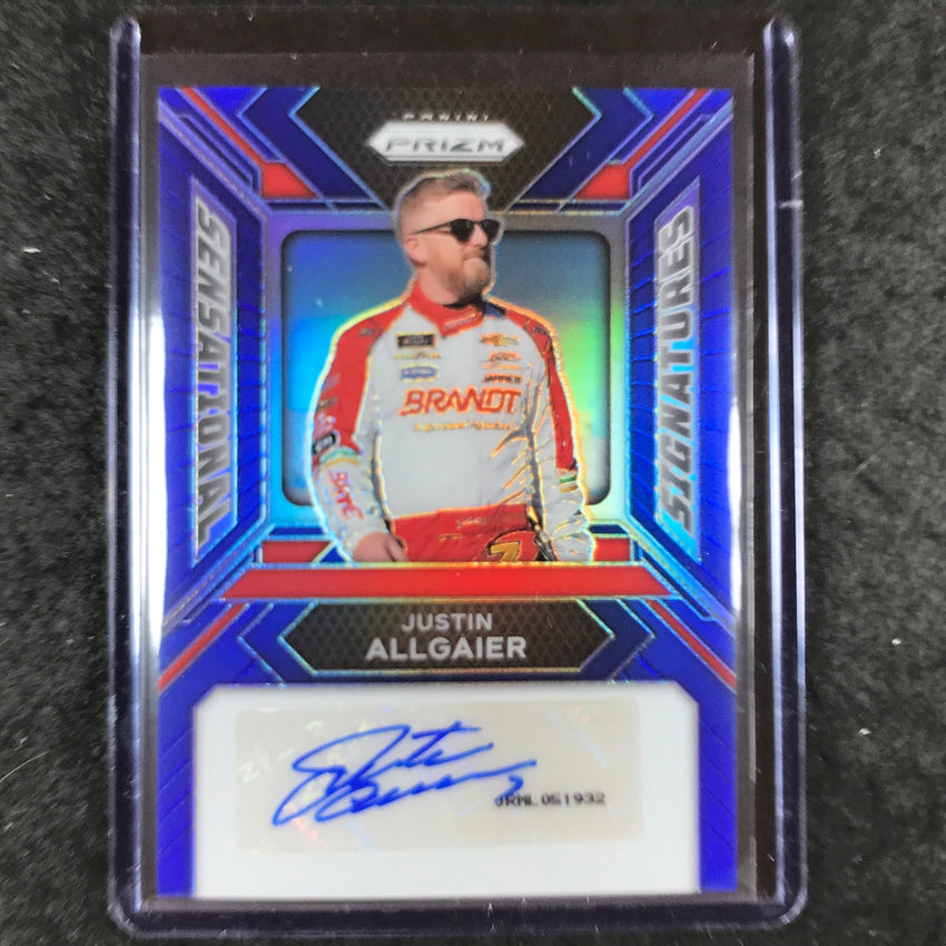 2024 Prizm NASCAR Racing JUSTIN ALLGAIER Sensational Signatures Auto Blue 39/49