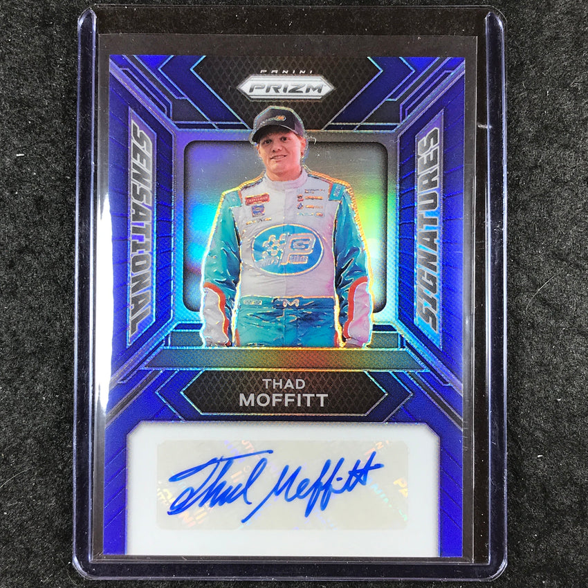 2024 Prizm NASCAR Racing THAD MOFFITT Sensational Signatures Auto Blue 2/49