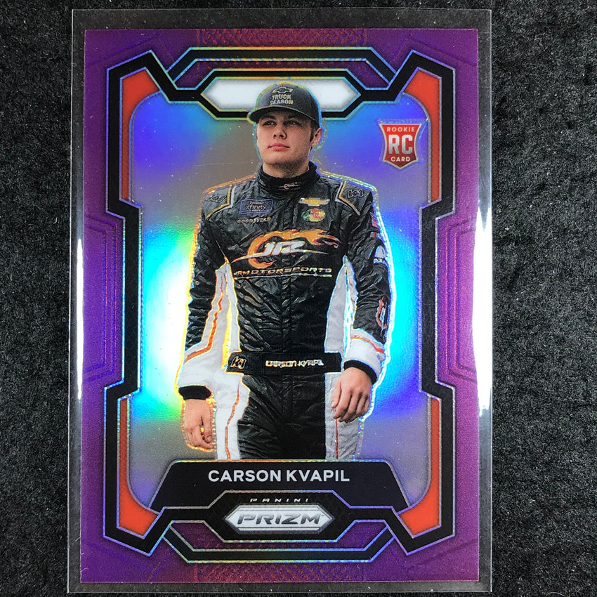 2024 Prizm NASCAR Racing CARSON KVAPIL Rookie Base Purple 76/99 #85