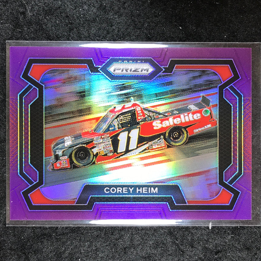 2024 Prizm NASCAR Racing COREY HEIM Rides Purple 47/99 #21