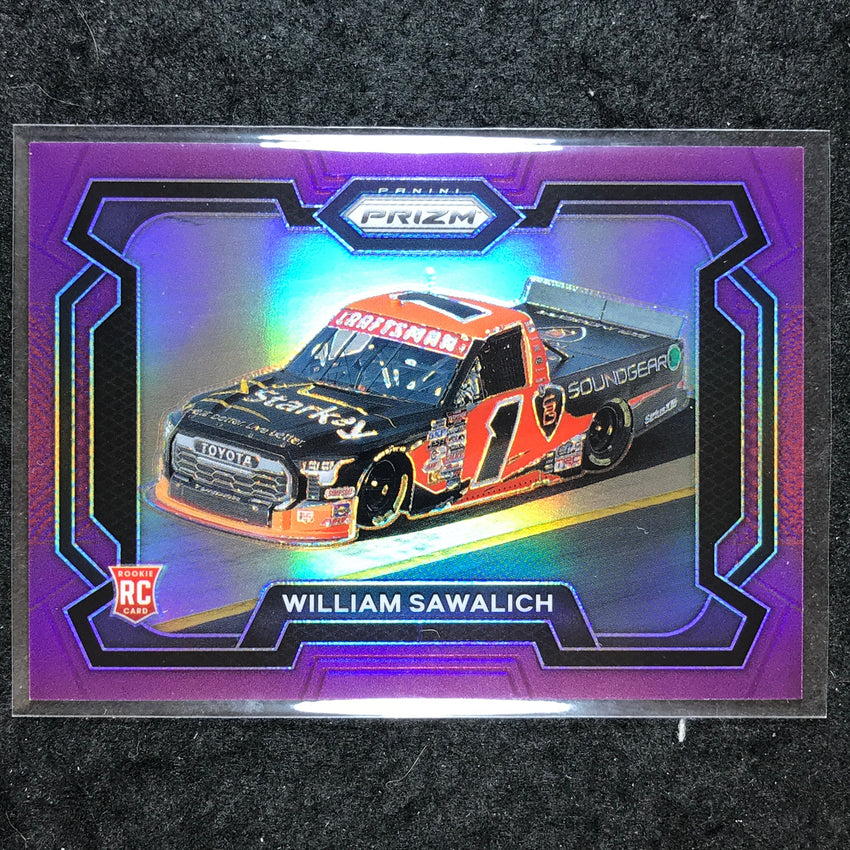 2024 Prizm NASCAR Racing WILLIAM SAWALICH Rookie Rides Purple 78/99 #35