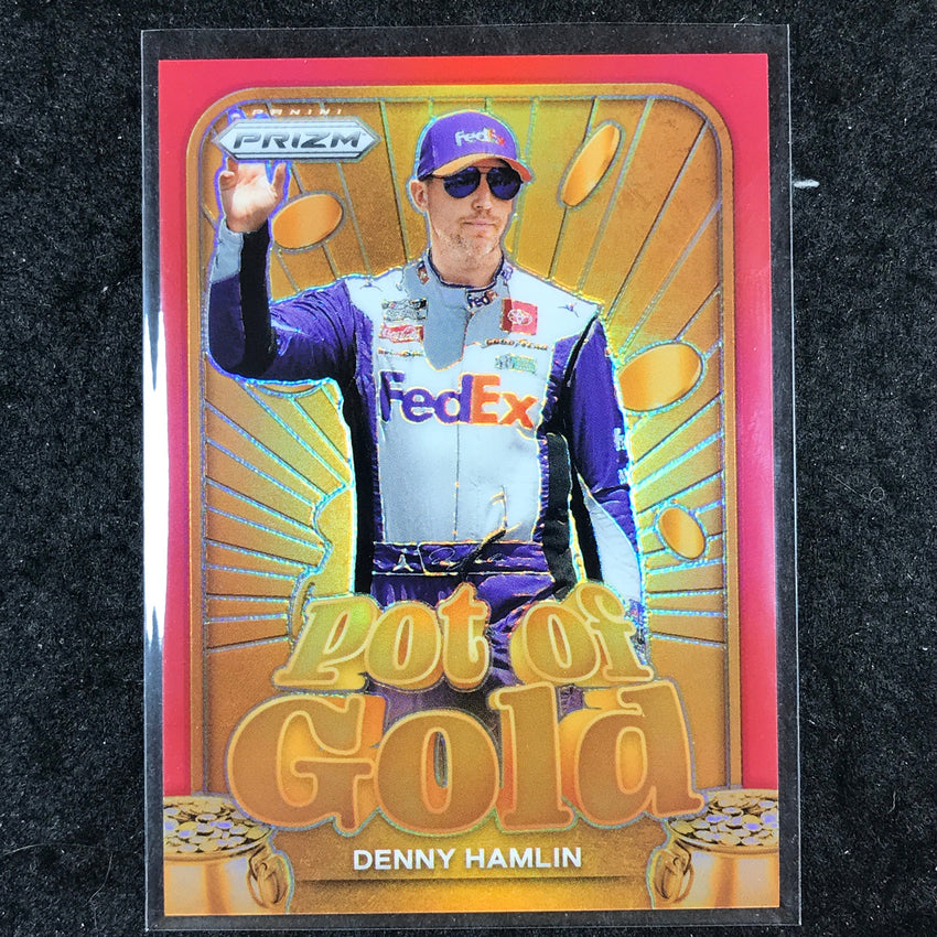 2024 Prizm NASCAR Racing DENNY HAMLIN Pot of Gold Red 25/99 #7