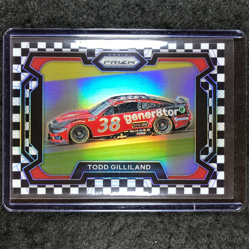 2024 Prizm NASCAR Racing TODD GILLILAND Rides Checkered Flag 37/75 #60