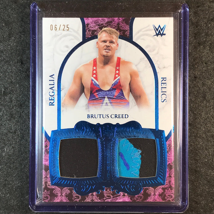 2025 Topps Royalty WWE BRUTUS CREED Regalia Relics Dual Patch Blue 6/25
