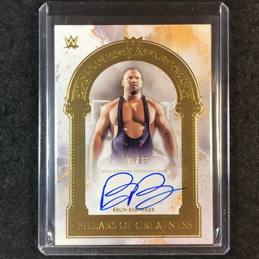 2025 Topps Royalty WWE BRON BREAKKER Pillars of Greatness Signatures Auto 11/99