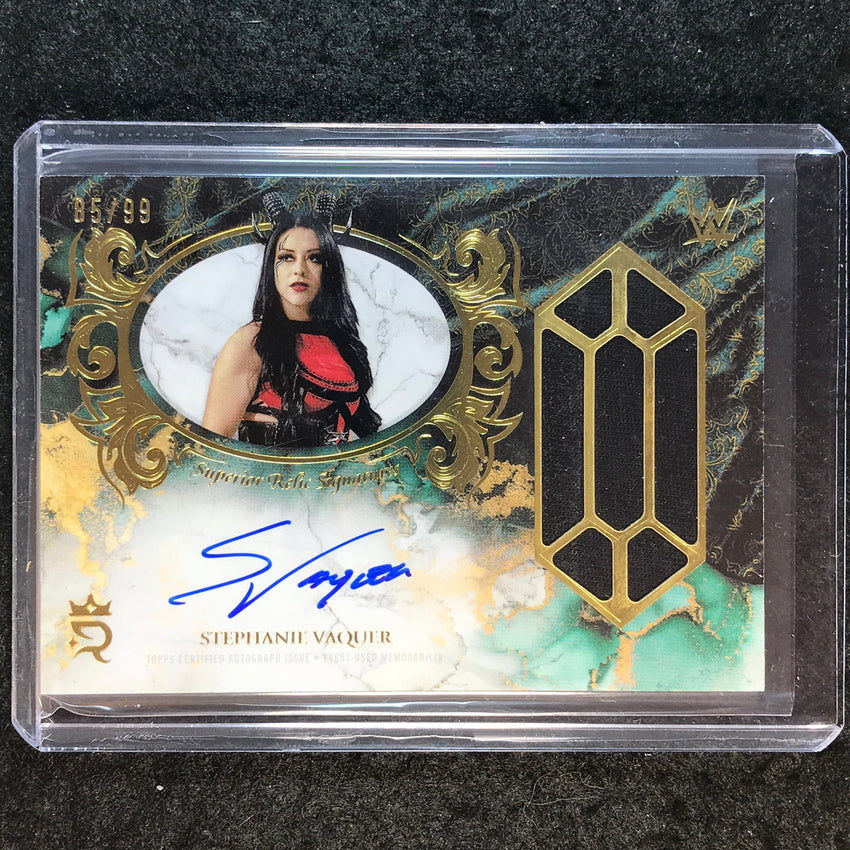 2025 Topps Royalty WWE STEPHANIE VAQUER Superior Relic Signatures Auto 85/99