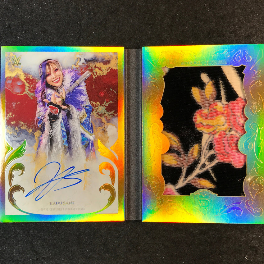 2025 Topps Royalty WWE KAIRI SANE Jumbo Auto Relic Booklet 2/25