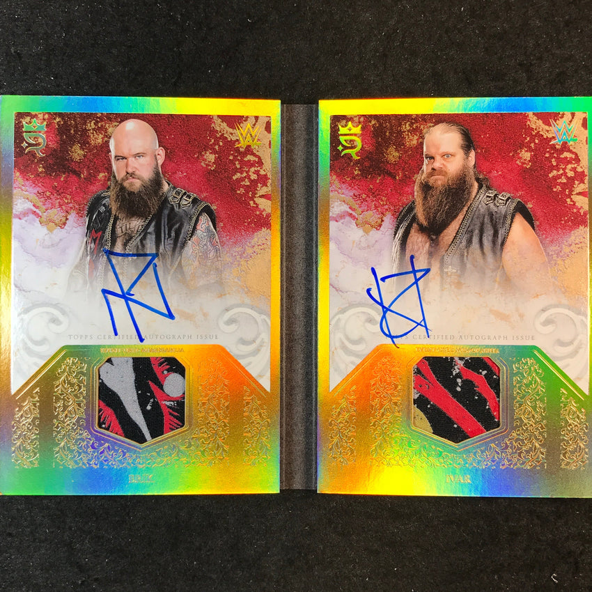 2025 Topps Royalty WWE ERIK IVAR Dual Superstar Relic Auto Booklet 14/25