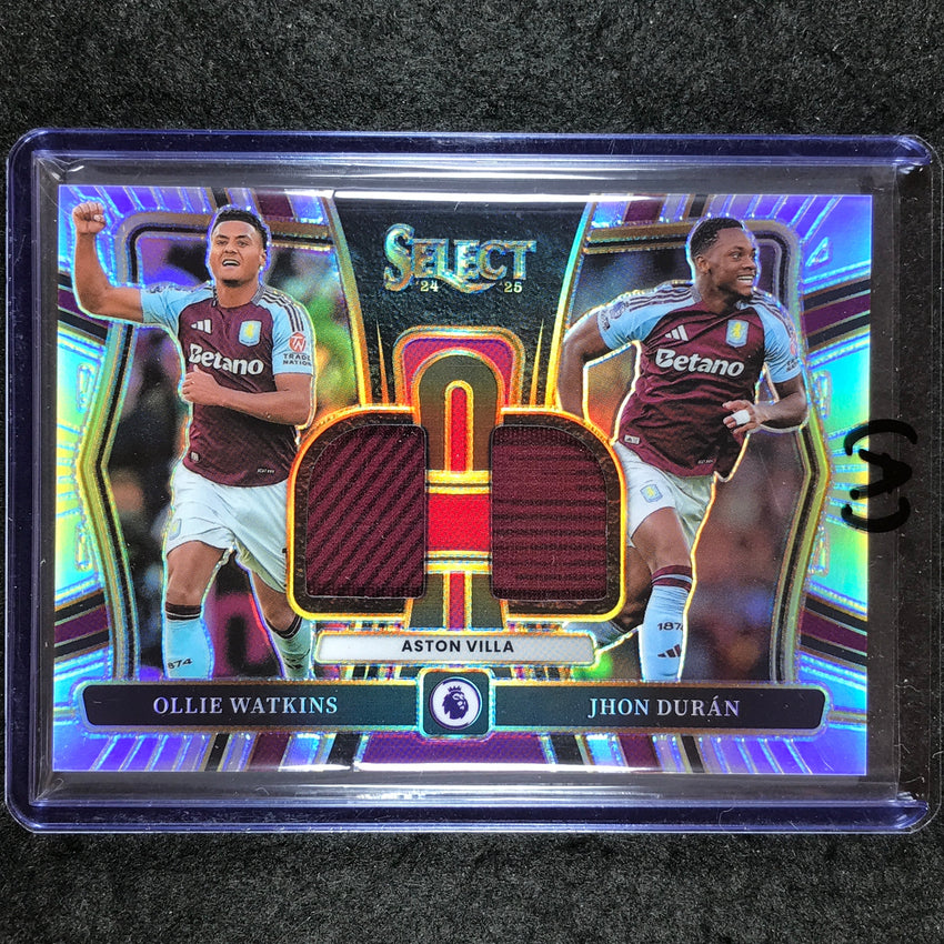 2024-25 Select EPL OLLIE WATKINS JHON DURAN Dual Swatches Jersey Relic #AV (A)