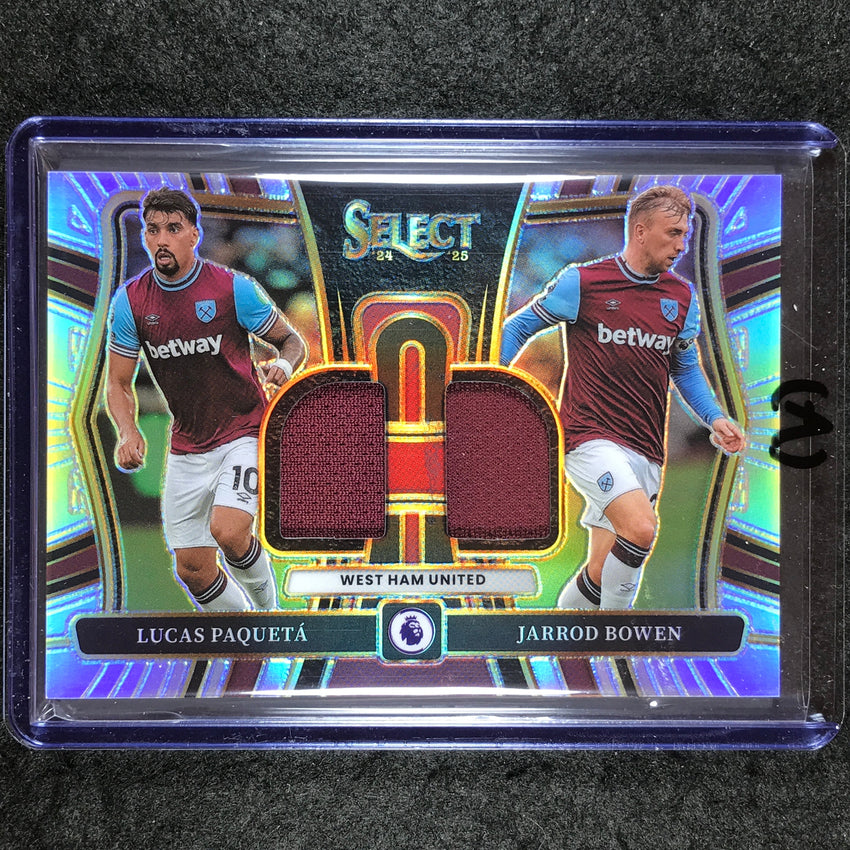 2024-25 Select EPL LUCAS PAQUETA JARROD BOWEN Dual Swatches Jersey #WHU (A)