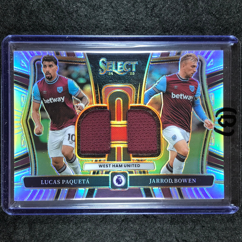 2024-25 Select EPL LUCAS PAQUETA JARROD BOWEN Dual Swatches Jersey #WHU (B)