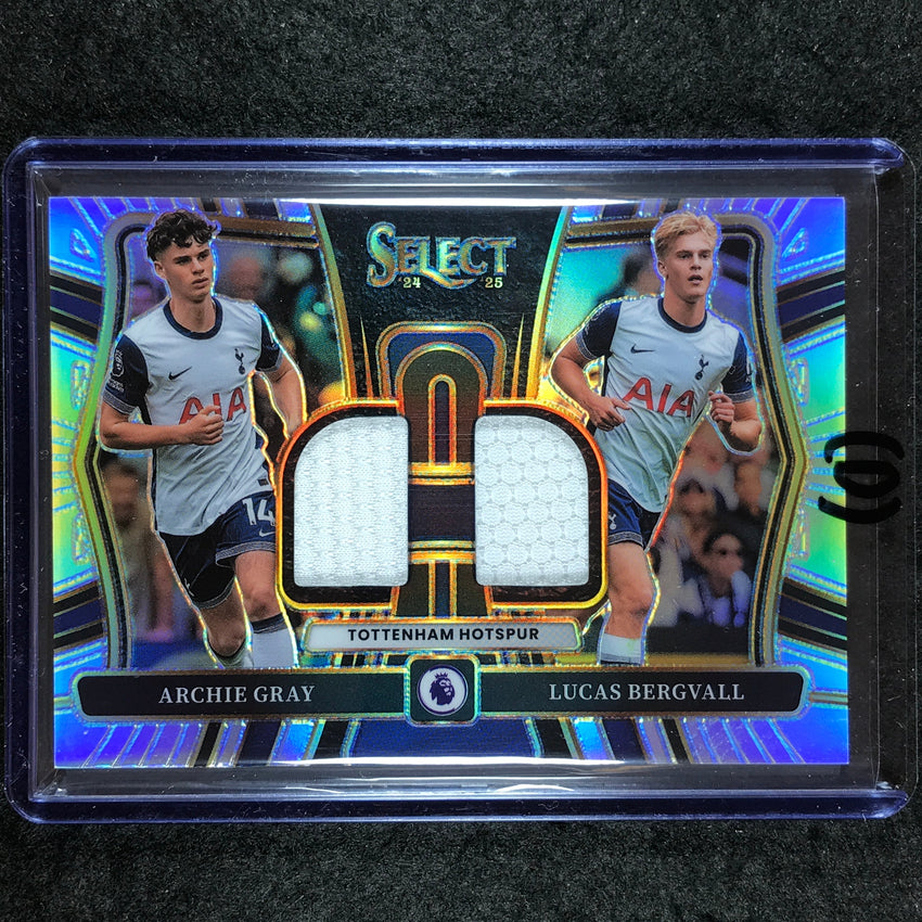 2024-25 Select EPL ARCHIE GRAY BERGVALL Dual Swatches Rookie Jersey #TOT (D)