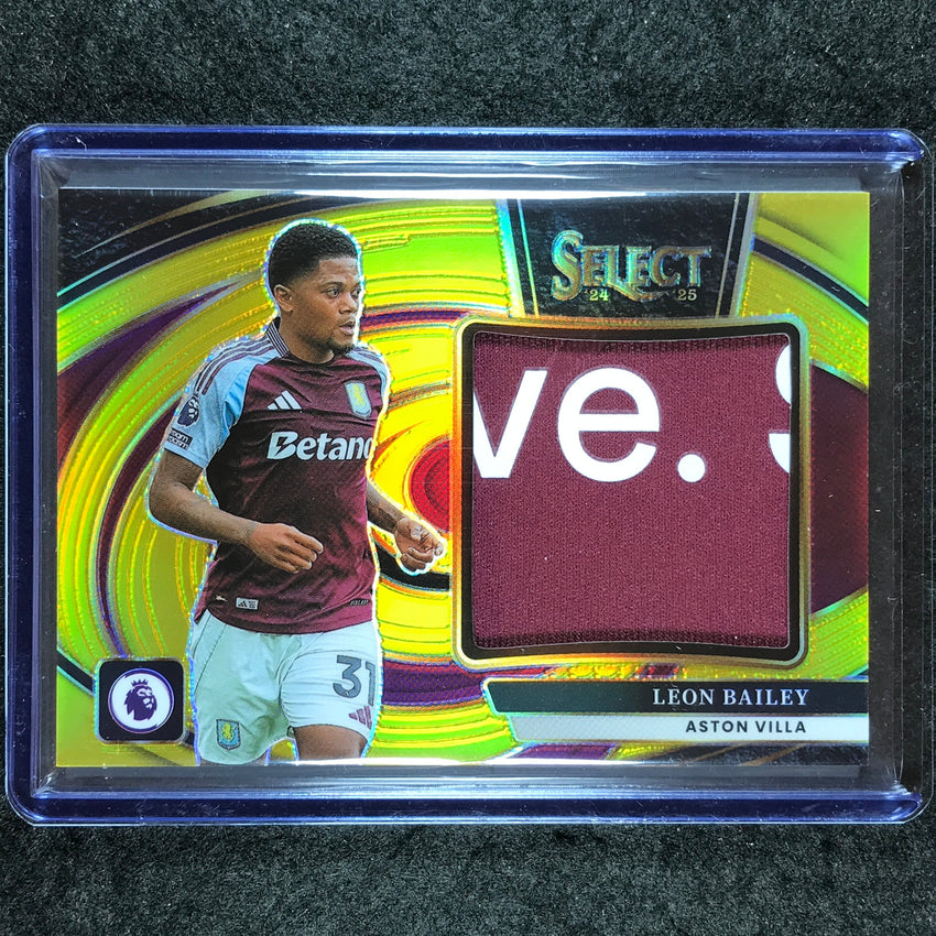 2024-25 Select EPL LEON BAILEY Jumbo Swatches Patch Relic Gold 1/7