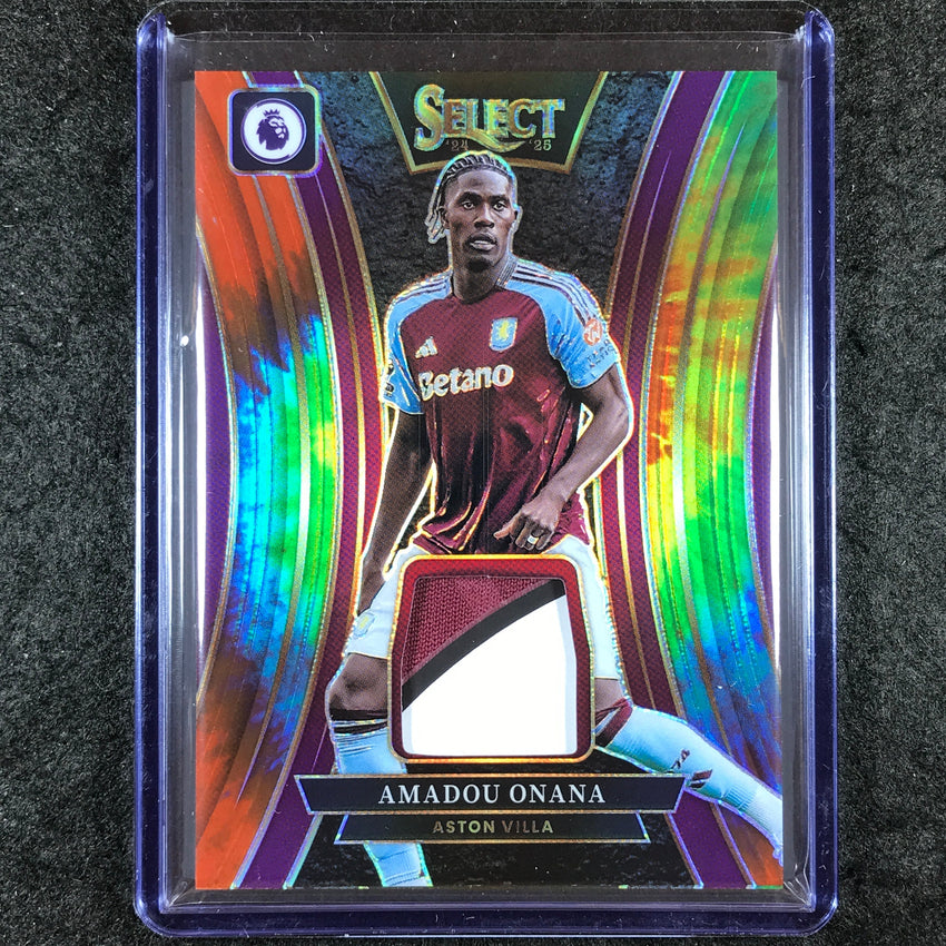 2024-25 Select EPL AMADOU ONANA Select Memorabilia Patch Relic Tie-Dye 15/25