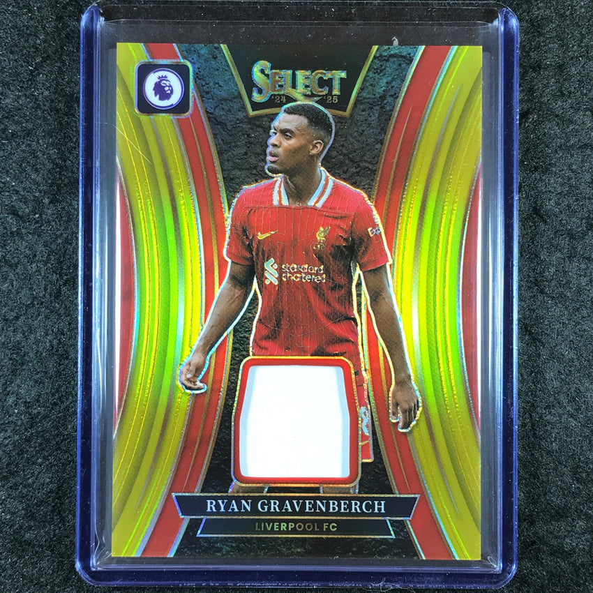 2024-25 Select EPL RYAN GRAVENBERCH Select Memorabilia Patch Relic Gold 2/10