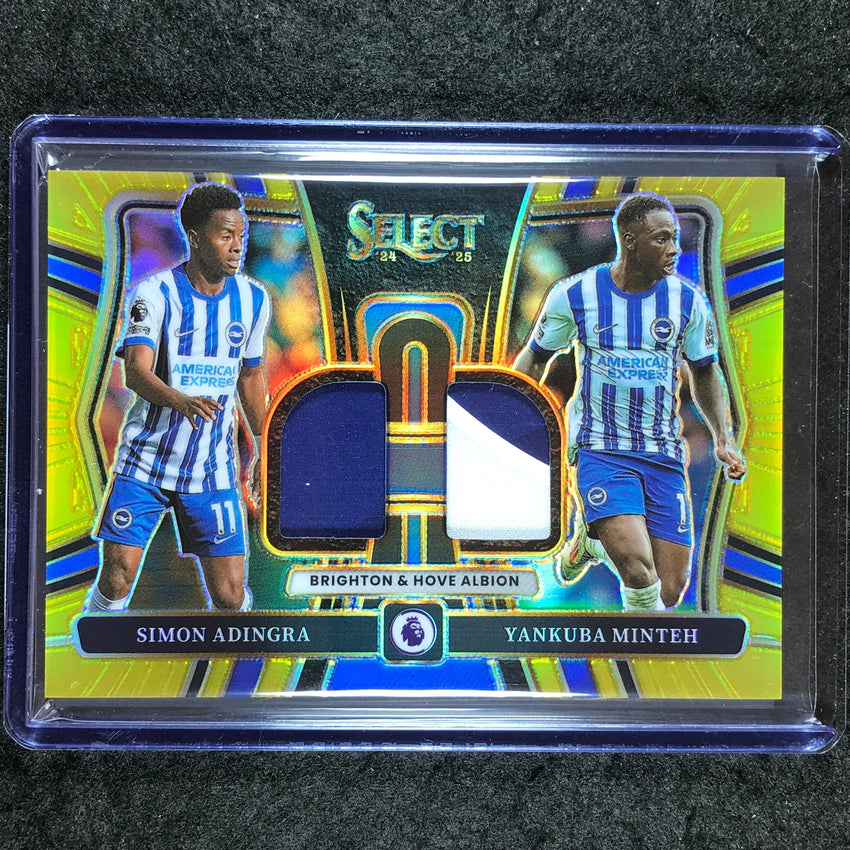2024-25 Select EPL SIMON ADINGRA YANKUBA MINTEH Dual Swatches Patch Gold 9/10