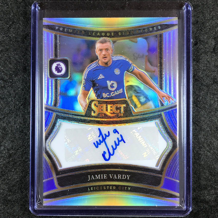 2024-25 Select EPL JAMIE VARDY Signatures Auto Silver Prizm #JV