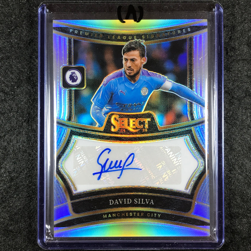 2024-25 Select EPL DAVID SILVA Signatures Auto Silver Prizm #DV (A)