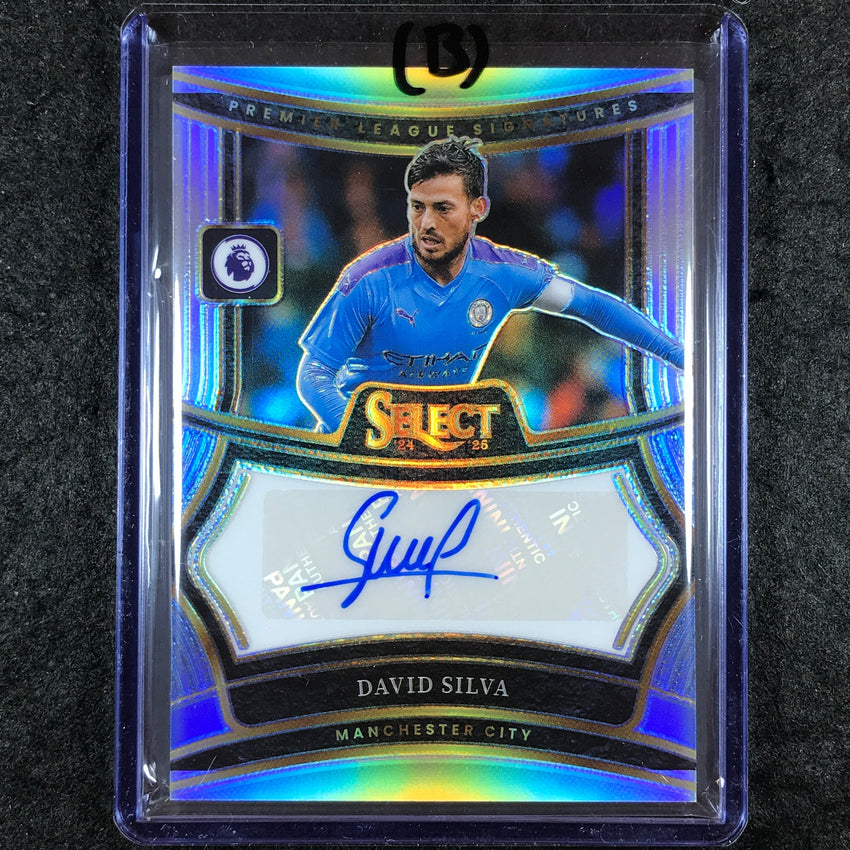 2024-25 Select EPL DAVID SILVA Signatures Auto Silver Prizm #DV (B)