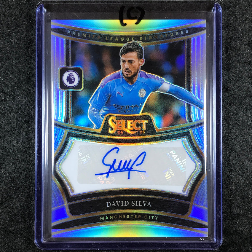 2024-25 Select EPL DAVID SILVA Signatures Auto Silver Prizm #DV (C)