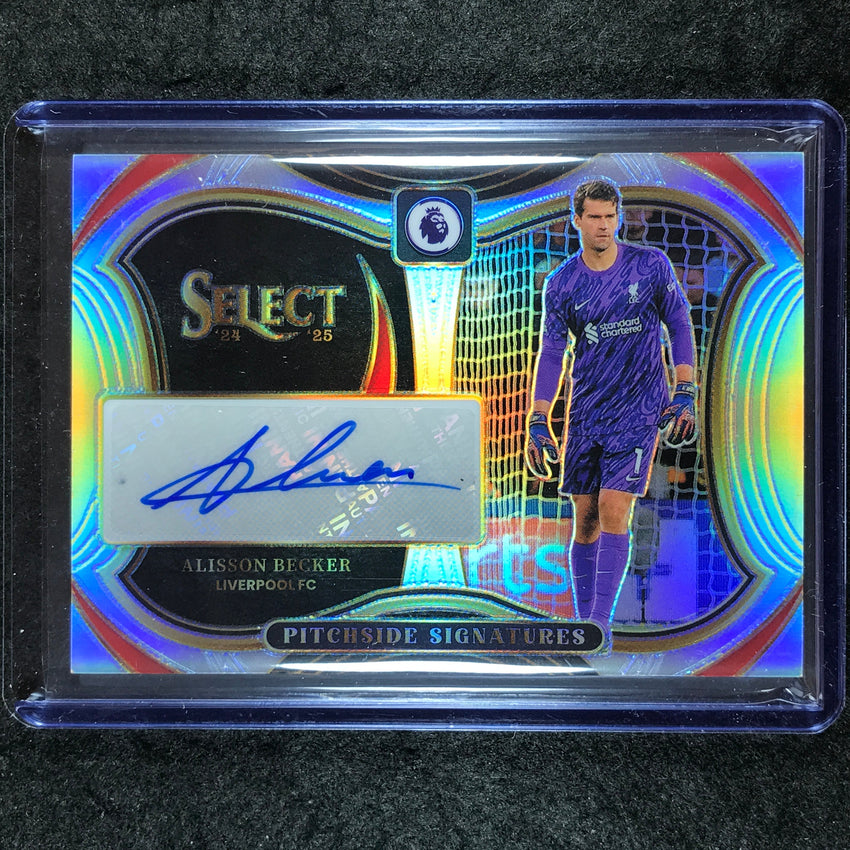 2024-25 Select EPL ALISSON BECKER Pitchside Signatures Auto Silver Prizm #AB