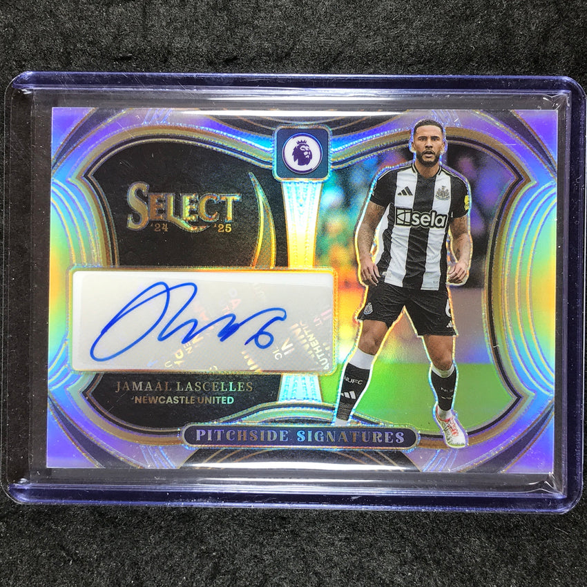 2024-25 Select EPL JAMAAL LASCELLES Pitchside Signatures Auto Silver Prizm #JLA