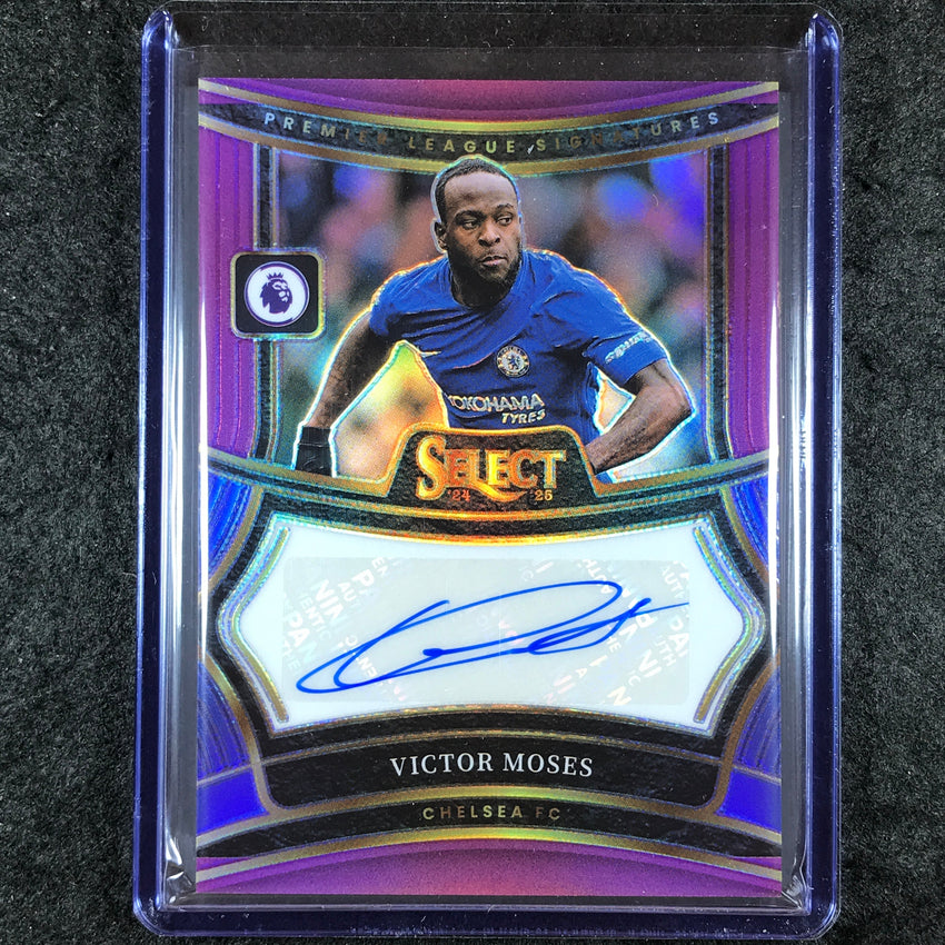 2024-25 Select EPL VICTOR MOSES Signatures Auto Purple 6/199