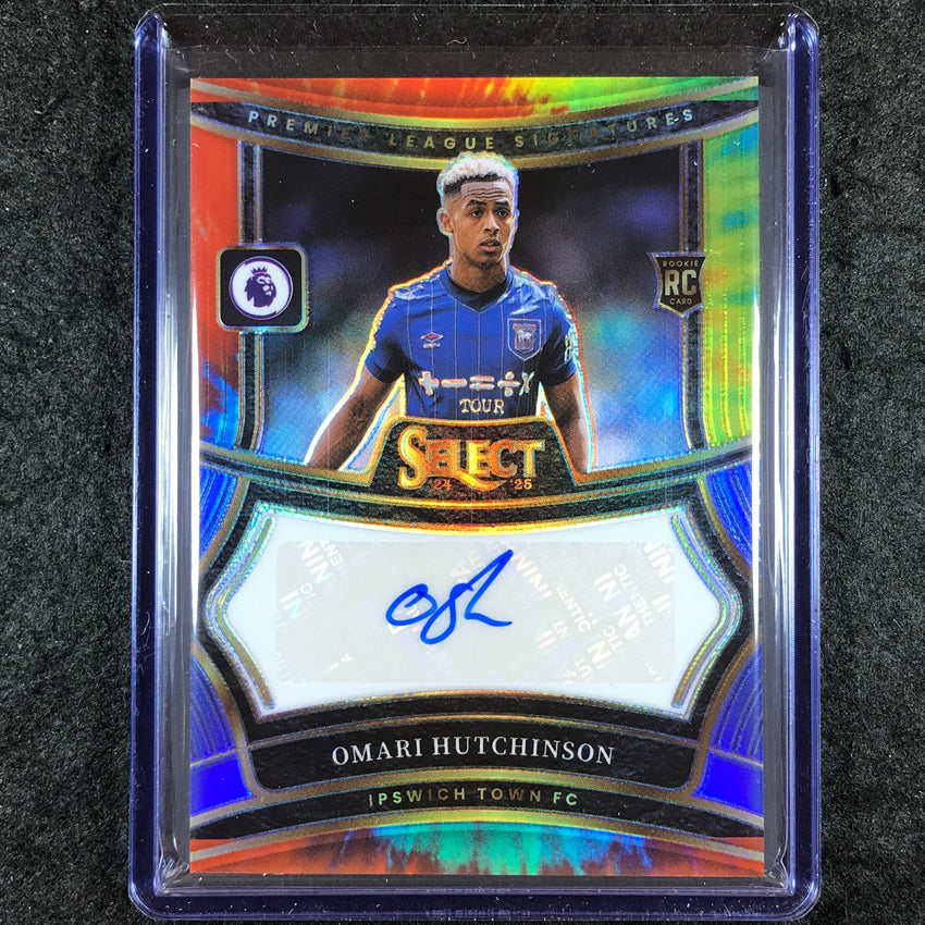 2024-25 Select EPL OMARI HUTCHINSON Signatures Rookie Auto Tie-Dye 2/25