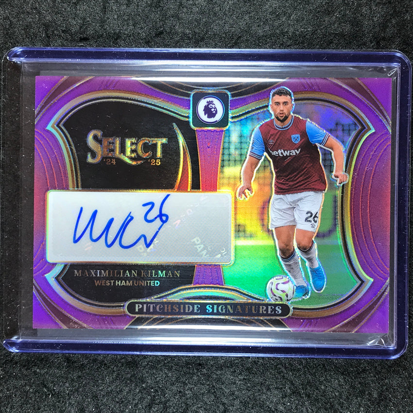 2024-25 Select EPL MAXIMILIAN KILMAN Pitchside Signatures Auto Purple 105/199