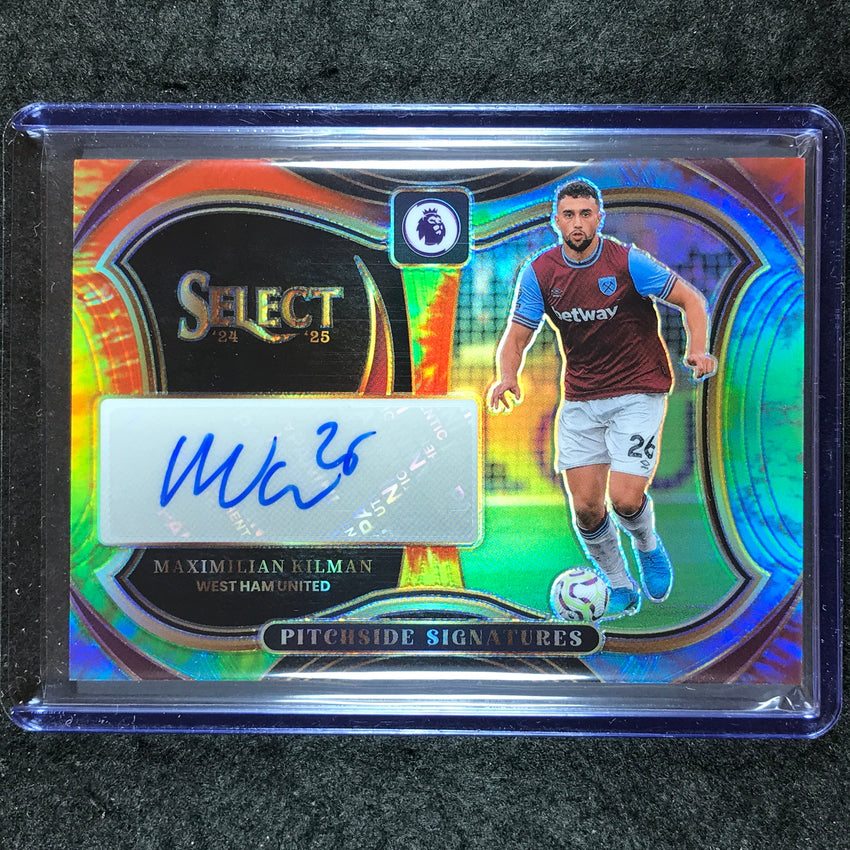 2024-25 Select EPL MAXIMILIAN KILMAN Pitchside Signatures Auto Tie-Dye 8/25