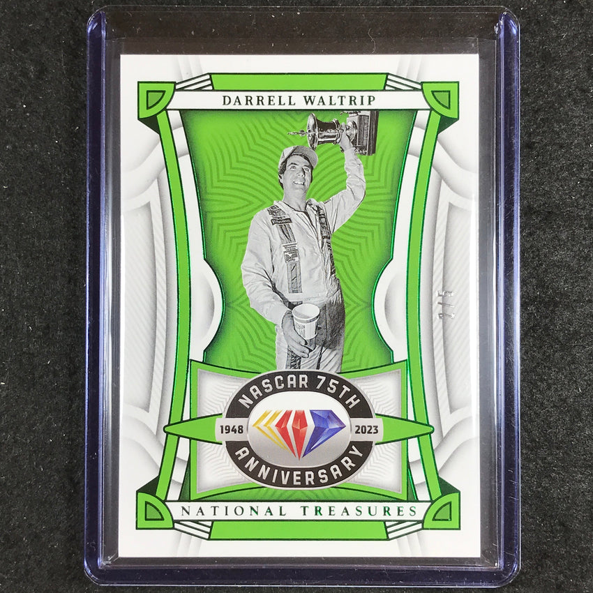 2023 National Treasures Racing DARRELL WALTRIP NASCAR Anniversary Green 2/5