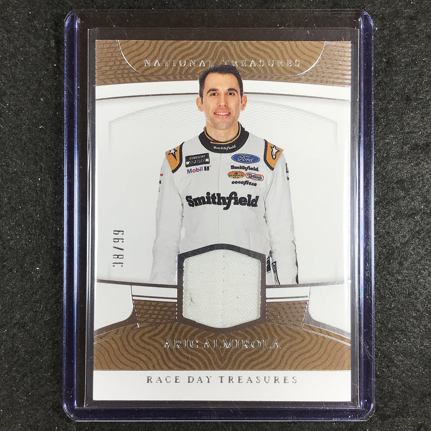 2023 National Treasures Racing ARIC ALMIROLA Race Day Firesuit Relic 38/99
