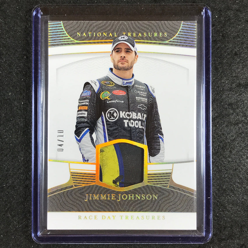 2023 National Treasures Racing JIMMIE JOHNSON Race Day Tire Relic Prime 4/10
