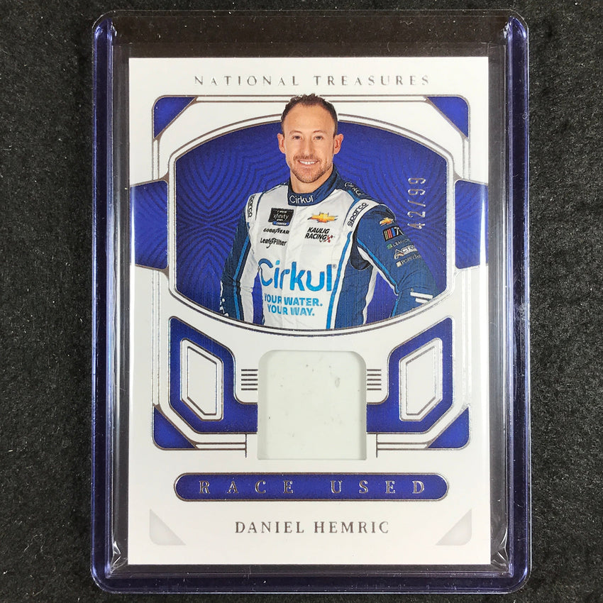 2023 National Treasures Racing DANIEL HEMRIC Race Used Sheet Metal Relic 42/99