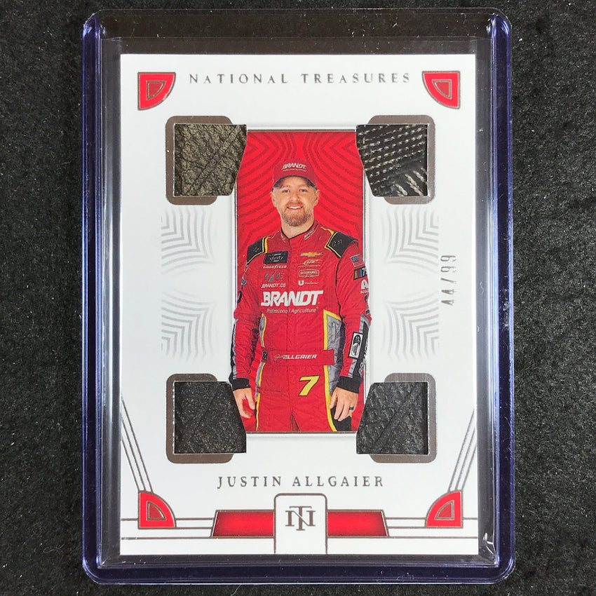 2023 National Treasures Racing JUSTIN ALLGAIER Quad Race Used Tire Relic 44/99