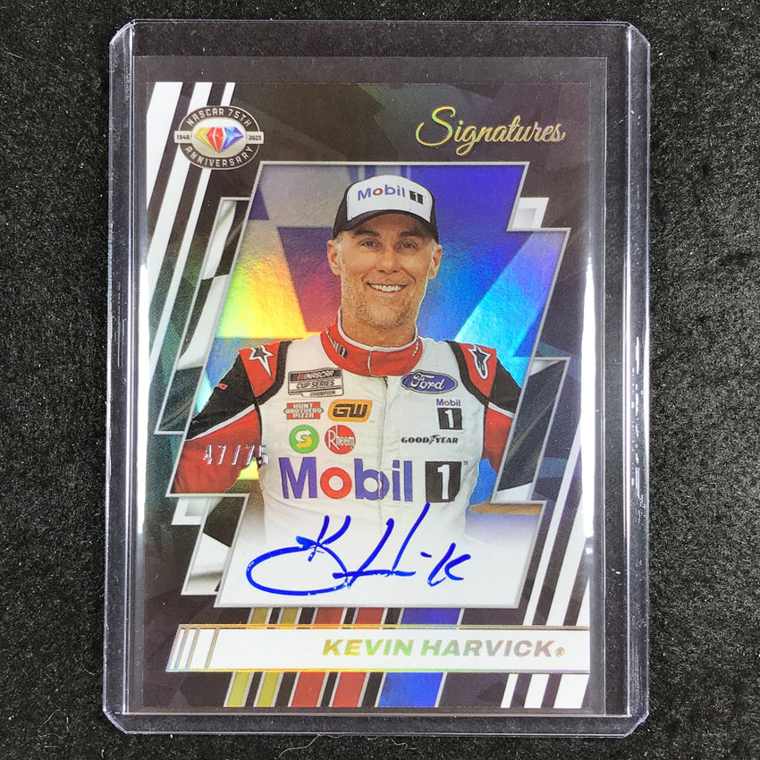 2023 National Treasures Racing KEVIN HARVICK NASCAR 75th Anniversary Auto 47/75