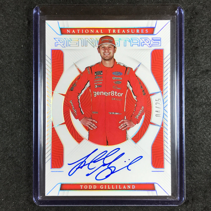 2023 National Treasures Racing TODD GILLILAND Rising Stars Auto Silver 4/25