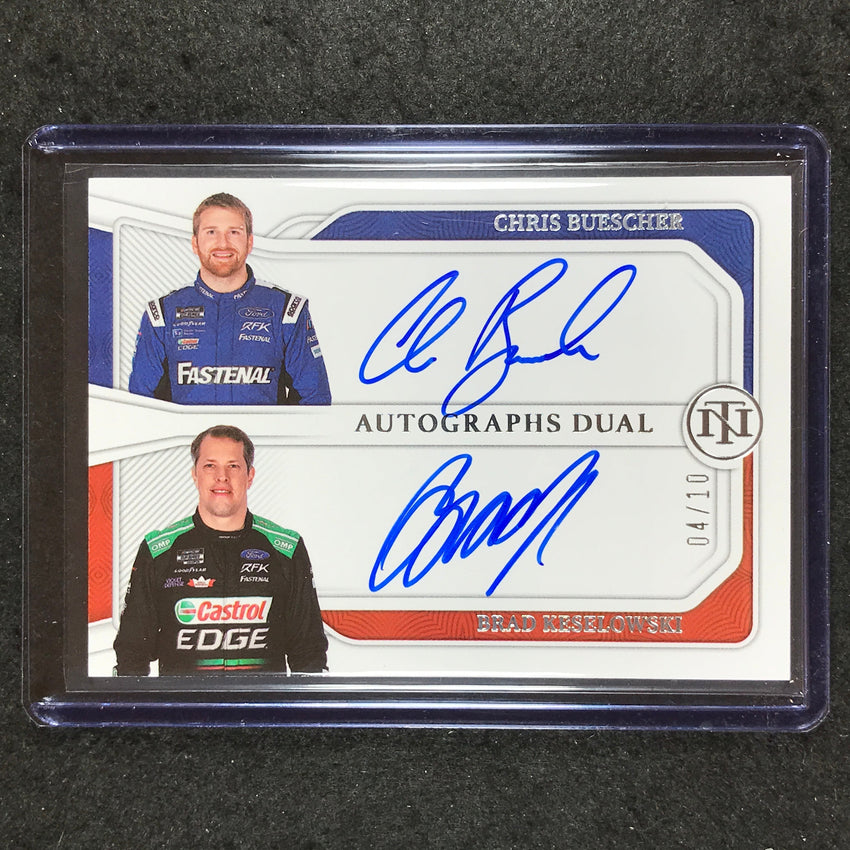 2023 National Treasures Racing CHRIS BUESCHER BRAD KESELOWSKI Dual Auto 4/10