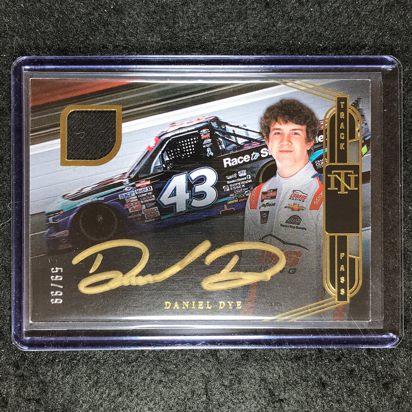 2023 National Treasures Racing DANIEL DYE Track Pass Material Relic Auto 59/99