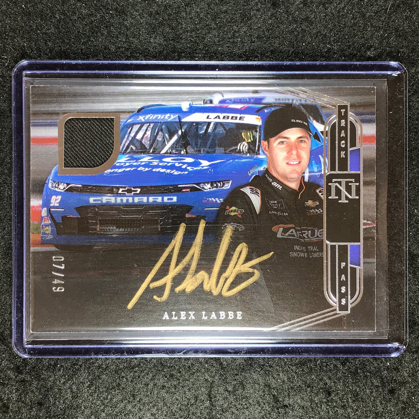 2023 National Treasures Racing ALEX LABBE Track Pass Relic Auto Silver 7/49